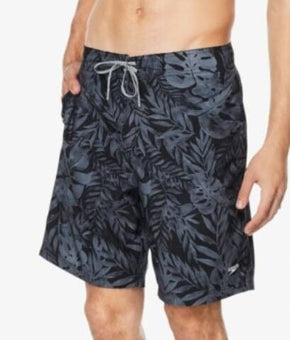 Speedo Men's Ombr?? 2-Way Stretch UPF 50+ 9" Board Shorts Black Size M MSRP $56