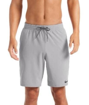 Nike Men's Swim Logo Tape Racer Volley Shorts Gray Size S MSRP $56