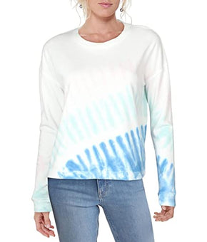 Splendid Womens Tie-Dye Long Sleeves T-Shirt Ivory S