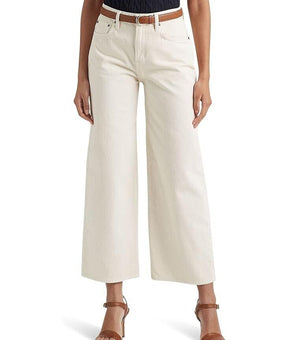 LAUREN Ralph Lauren High-Rise Wide-Leg Jean (Cream Wash) Size 2 MSRP $125