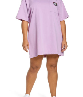 NIKE Plus Size Washed Cotton Dress Purple Size 1X MSRP $70