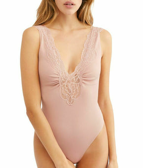 FREE PEOPLE Womens Pink mauve swoon Bodysuit Size M MSRP $50