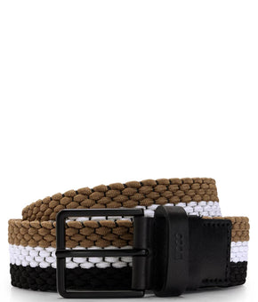 Hugo Boss Men's Ther Woven Belt Brown Black Size 34 MSRP $80