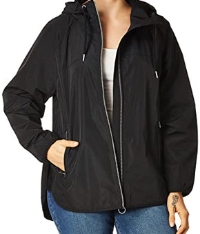 Calvin Klein Women's Performance Water Repellent Hooded Jacket black, Size S