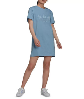 Adidas Originals Women s Cotton T-Shirt Dress Blue Size S MSRP $45