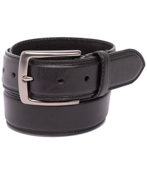 LEVI'S Mens Beveled Edges Tonal Stitching Leather Casual Belt S Size 30-32 Black,