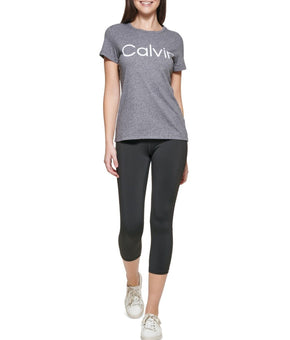 Calvin Klein Performance Logo T-Shirt - Black, Heather Size XS MSRP $40