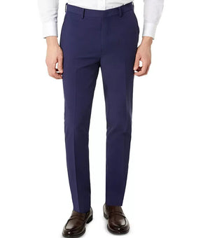 MICHAEL KORS Men's Modern-Fit Stretch Solid Pants Navy Blue Size 36X30 MSRP $190