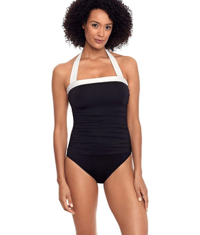 LAUREN RALPH LAUREN Bel Aire Mio One Piece Swimsuit Black Size 6 MSRP $114