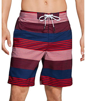 Speedo Mens 9" Beach Wear Swim Trunks Red XL