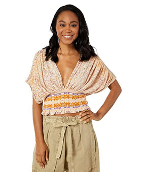 Free People Next Vacation Top Ivory Combo Size L (Women's 12)