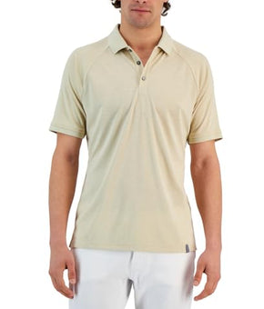 ALFANI Men's Alfatech Polo Shirt Small Brown Rice Natural Size S