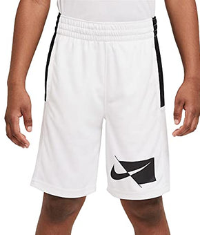 Nike Dri-FIT Big Kids' (Boys') HBR Training Shorts CU8959-100 (White), Large