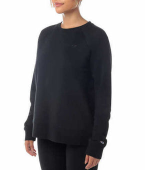 Champion womens Sueded Fleece Crewneck top Black Size XL