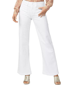 PAIGE Leenah Wide Leg Trouser Jeans in Crisp White Size 30 MSRP $229