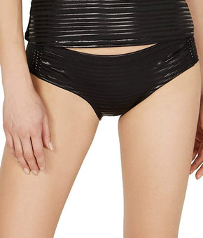 Nike Womens Shine Stripe Hipster Bikini Bottoms X-Large Black