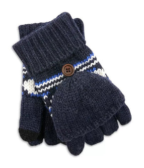 Polo Ralph Lauren Wool Blend Fair Isle Convertible Ski Gloves Blue One Size $78