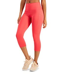 Ideology High-Rise Side-Pocket Cropped Leggings, Pink