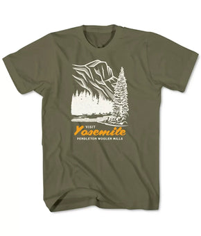 Pendleton Men's Yosemite National Park Logo Graphic T-Shirt Olive Green Size M