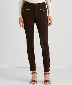 Lauren Ralph Lauren Women's Ponte Jodhpur Pants, Brown Size XS MSRP $145