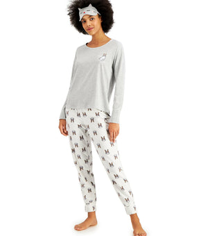 Jenni Intimates Women's Fleece Pants Pajamas & Top 2-pc Set Size XS White $60