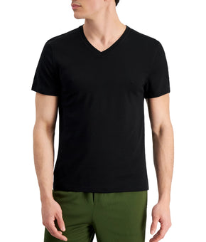 ID Ideology Men's Birdseye Mesh V Neck T-Shirt Black, Size XXL