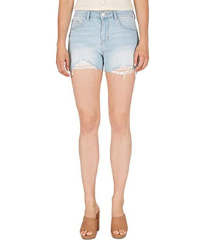 Numero Womens Denim Raw Hem Denim Shorts Blue 29