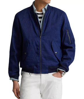 Polo Ralph Lauren Stretch Full Zip Bomber Jacket Blue Size XXL MSRP $398