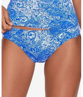 Lauren Ralph Lauren Womens Printed Hipster Swim Bottom Separates Size 10 Blue