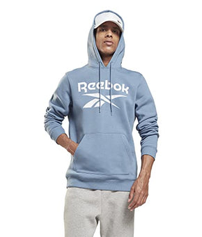 Reebok Men's Standard Hoodie, Blue Slate/Big Logo, Size XL