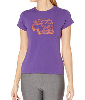 Charko Designs Women's Vanning Athletic T Shirts, Purple, Small