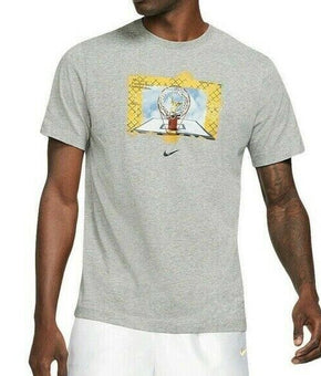 Nike Men's Dri-fit Hoops Photo Graphic T-Shirt Gray Size S MSRP $25