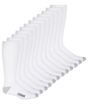 Club Room Mens Over Calf 12-Pack White Socks Shoe Size 7-12