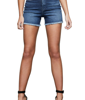 Good American Women's Bombshell Denim Shorts Blue Size 4/27 MSRP$139