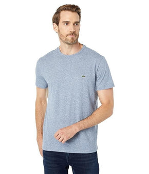 Lacoste Mens Short-Sleeve Pima Jersey Crewneck T-Shirt Blue Size L MSRP $60