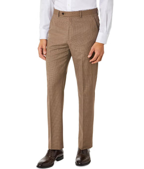 LAUREN RALPH LAUREN Ultraflex Stretch Houndstooth Pants Brown Size 44x30 $190