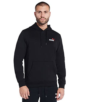 PUMA Men's Essentials Embroidery Logo Fleece Hoodie, Cotton Black, Size S