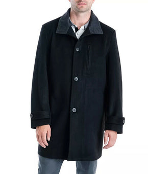London Fog Men's Clark Classic-Fit Overcoat Black Size 38R