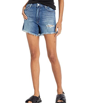 HUDSON Jeans Women's Gemma Mid Rise Cut Off Jean Short, surf City, 32