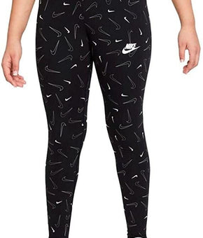 Nike Big Girls Sportswear Favorites Printed Leggings Black Size M