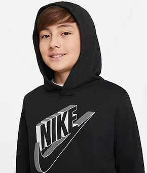 Nike Big Boys Sportswear Hoodie Black Size Small