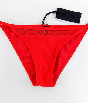 KENDALL + KYLIE Bikini Triangle Mesh bottom Red Size XS MSRP $50