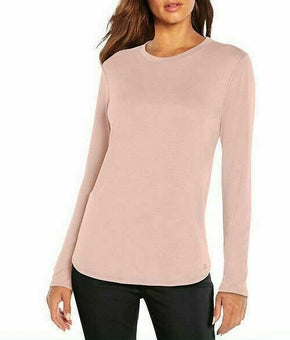 Banana Republic Womens Long Sleeve Crewneck Top Pink Size S