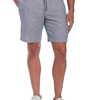 Cubavera mens L/V/E Dstring Mini Stripe Palm Shorts, Federal Blue, XX-Large