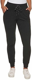 Marc New York by Andrew Marc Womens Ribbed Midweight Jogger Black Size 2XL