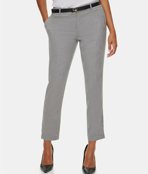 Calvin Klein Women Petite Slim Ankle-Length Pants Grey Size 10P