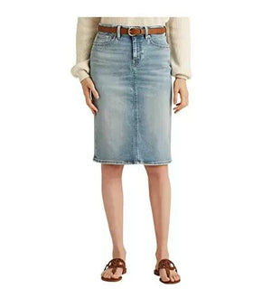 LAUREN Ralph Lauren Denim Skirt Blue Size 4 MSRP $100