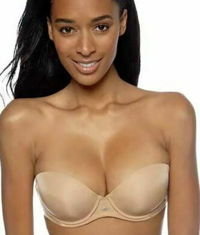 Calvin Klein Women Naked Glamour Strapless Push Up Bra F3493 Beige Size 36DD