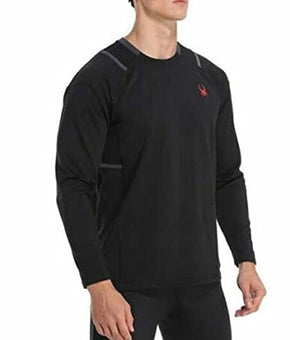 Spyder Active Men?㈢?s Long Sleeve T Shirt (Black, Size L)