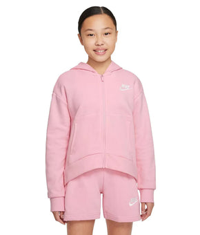 NIKE Big Girls Sportswear Club Full-Zip Hoodie Pink SIze XL MSRP $45